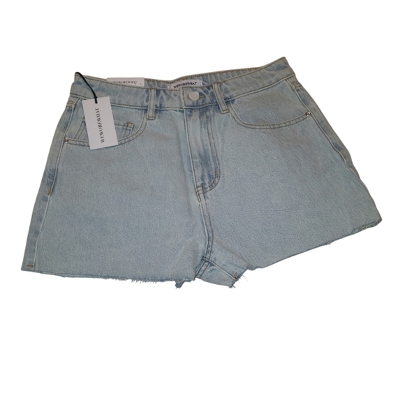 NWT WeWoreWhat Denim High Rise Short Super Light 27 - Picture 4 of 4